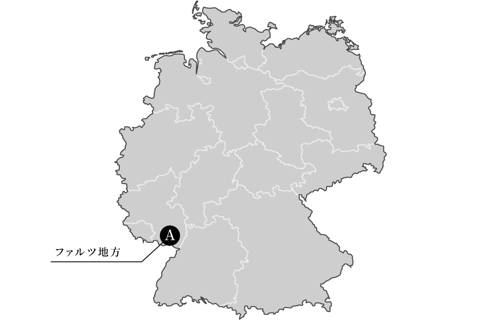 ドイツワインの地方地図